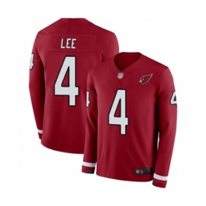 Men's Arizona Cardinals #4 Andy Lee Limited Red Therma Long Sleeve Football Jersey