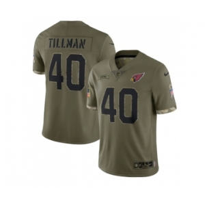 Men's Arizona Cardinals #40 Pat Tillman 2022 Olive Salute To Service Limited Stitched Jersey