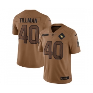 Men's Arizona Cardinals #40 Pat Tillman 2023 Brown Salute To Service Limited Football Stitched Jersey