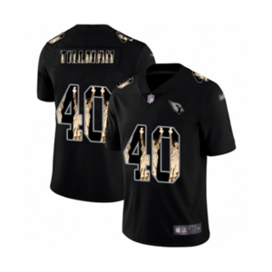 Men's Arizona Cardinals #40 Pat Tillman Limited Black Statue of Liberty Football Jersey