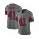 Men's Arizona Cardinals #41 Kenyan Drake Limited Silver Inverted Legend Football Jersey