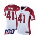 Men's Arizona Cardinals #41 Kenyan Drake White Vapor Untouchable Limited Player 100th Season Football Jersey