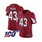 Men's Arizona Cardinals #43 Haason Reddick Red Team Color Vapor Untouchable Limited Player 100th Season Football Jersey