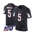 Men's Arizona Cardinals #5 Zane Gonzalez Black Alternate Vapor Untouchable Limited Player 100th Season Football Jersey