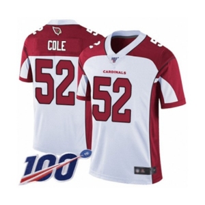 Men's Arizona Cardinals #52 Mason Cole White Vapor Untouchable Limited Player 100th Season Football Jersey