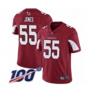 Men's Arizona Cardinals #55 Chandler Jones Red Team Color Vapor Untouchable Limited Player 100th Season Football Jersey