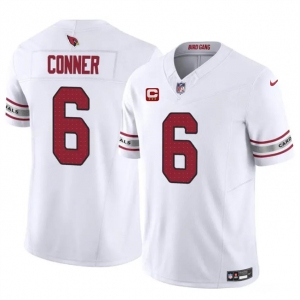 Men's Arizona Cardinals #6 James Conner White 2024 F.U.S.E. With 3-Star C Patch Vapor Untouchable Limited Football Stitched Jersey