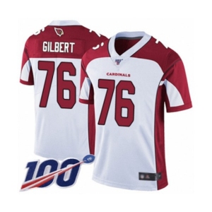 Men's Arizona Cardinals #76 Marcus Gilbert White Vapor Untouchable Limited Player 100th Season Football Jersey