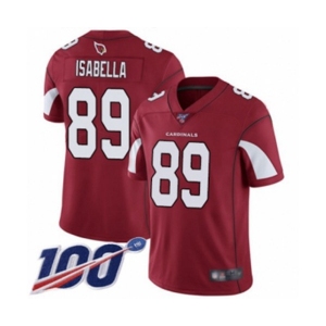Men's Arizona Cardinals #89 Andy Isabella Red Team Color Vapor Untouchable Limited Player 100th Season Football Jersey
