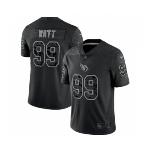 Men's Arizona Cardinals #99 J.J. Watt Black Reflective Limited Stitched Football Jersey