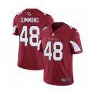 Men's Cardinals #48 Isaiah Simmons Red Team Color Stitched Football Vapor Untouchable Limited Jersey