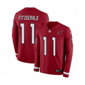 Men's Nike Arizona Cardinals #11 Larry Fitzgerald Limited Red Therma Long Sleeve NFL Jersey