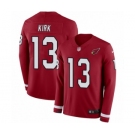 Men's Nike Arizona Cardinals #13 Christian Kirk Limited Red Therma Long Sleeve NFL Jersey