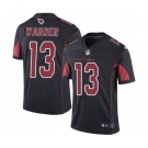 Men's Nike Arizona Cardinals #13 Kurt Warner Limited Black Rush Vapor Untouchable NFL Jersey