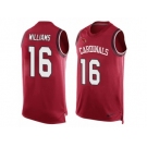 Men's Nike Arizona Cardinals #16 Chad Williams Limited Red Player Name & Number Tank Top NFL Jersey