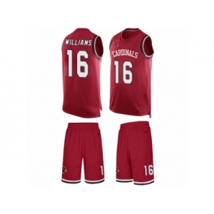 Men's Nike Arizona Cardinals #16 Chad Williams Limited Red Tank Top Suit NFL Jersey