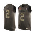 Men's Nike Arizona Cardinals #2 Andy Lee Limited Green Salute to Service Tank Top NFL Jersey