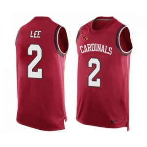 Men's Nike Arizona Cardinals #2 Andy Lee Limited Red Player Name & Number Tank Top NFL Jersey