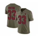 Men's Nike Arizona Cardinals #33 Tre Boston Limited Olive 2017 Salute to Service NFL Jersey