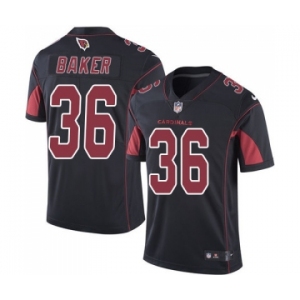 Men's Nike Arizona Cardinals #36 Budda Baker Limited Black Rush Vapor Untouchable NFL Jersey