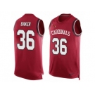 Men's Nike Arizona Cardinals #36 Budda Baker Limited Red Player Name & Number Tank Top NFL Jersey