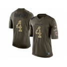 Men's Nike Arizona Cardinals #4 Phil Dawson Limited Green Salute to Service NFL Jersey