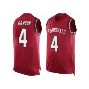 Men's Nike Arizona Cardinals #4 Phil Dawson Limited Red Player Name & Number Tank Top NFL Jersey