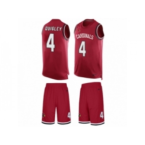 Men's Nike Arizona Cardinals #4 Ryan Quigley Limited Red Tank Top Suit NFL Jersey