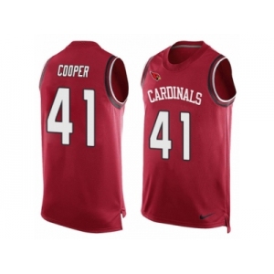 Men's Nike Arizona Cardinals #41 Marcus Cooper Limited Red Player Name & Number Tank Top NFL Jersey