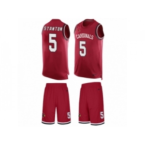Men's Nike Arizona Cardinals #5 Drew Stanton Limited Red Tank Top Suit NFL Jersey