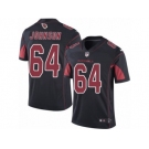 Men's Nike Arizona Cardinals #64 Dorian Johnson Limited Black Rush NFL Jersey