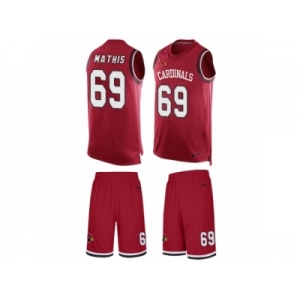 Men's Nike Arizona Cardinals #69 Evan Mathis Limited Red Tank Top Suit NFL Jersey