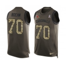 Men's Nike Arizona Cardinals #70 Evan Boehm Limited Green Salute to Service Tank Top NFL Jersey