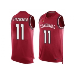 Nike Arizona Cardinals #11 Larry Fitzgerald Red Team Color Men's Stitched NFL Limited Tank Top Jersey