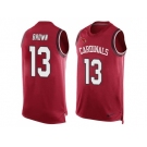 Nike Arizona Cardinals #13 Jaron Brown Red Team Color Men's Stitched NFL Limited Tank Top Jersey