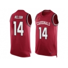 Nike Arizona Cardinals #14 J.J. Nelson Red Team Color Men's Stitched NFL Limited Tank Top Jersey