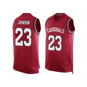 Nike Arizona Cardinals #23 Chris Johnson Red Team Color Men's Stitched NFL Limited Tank Top Jersey