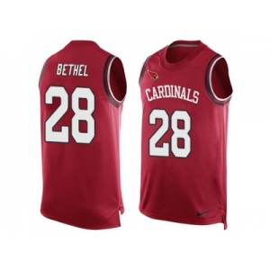 Nike Arizona Cardinals #28 Justin Bethel Red Team Color Men's Stitched NFL Limited Tank Top Jersey