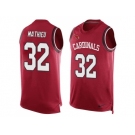 Nike Arizona Cardinals #32 Tyrann Mathieu Red Team Color Men's Stitched NFL Limited Tank Top Jersey