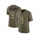 Nike Arizona Cardinals #9 Sam Bradford Olive Camo Men Stitched NFL Limited 2017 Salute to Service Jersey