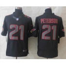 nike nfl jerseys arizona cardinals #21 peterson black[nike impact limited]