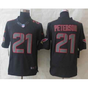 nike nfl jerseys arizona cardinals #21 peterson black[nike impact limited]