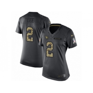 Women Nike Arizona Cardinals #2 Andy Lee Limited Black 2016 Salute to Service NFL Jersey