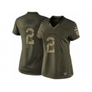 Women Nike Arizona Cardinals #2 Andy Lee Limited Green Salute to Service NFL Jersey