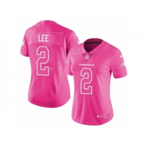 Women Nike Arizona Cardinals #2 Andy Lee Limited Pink Rush Fashion NFL Jersey