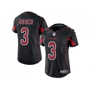 Women Nike Arizona Cardinals #3 Josh Rosen Black Stitched NFL Limited Rush Jersey