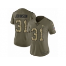 Women Nike Arizona Cardinals #31 David Johnson Limited Olive Camo 2017 Salute to Service NFL Jersey