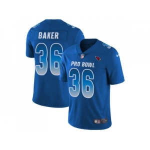 Women Nike Arizona Cardinals #36 Budda Baker Royal Stitched NFL Limited NFC 2018 Pro Bowl Jersey