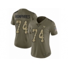 Women Nike Arizona Cardinals #74 D.J. Humphries Limited Olive Camo 2017 Salute to Service NFL Jersey