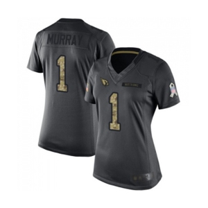 Women's Arizona Cardinals #1 Kyler Murray Limited Black 2016 Salute to Service Football Jersey
